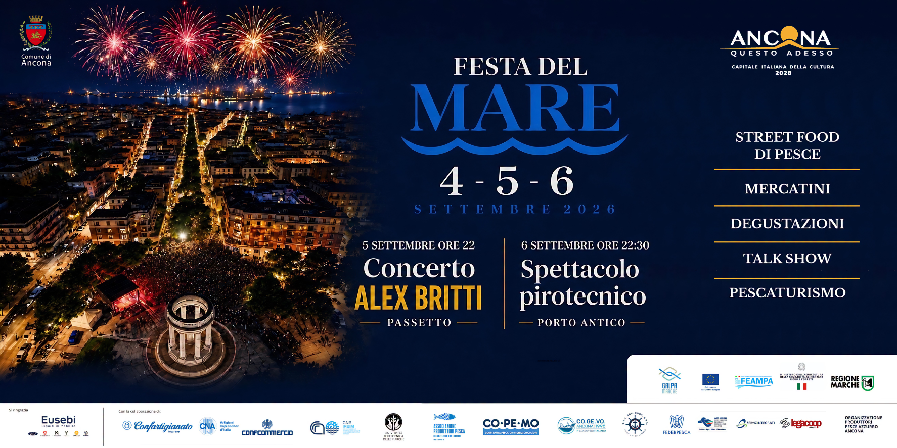 Locandina di Festa del Mare – Mostra mercato e spettacolo pirotecnico