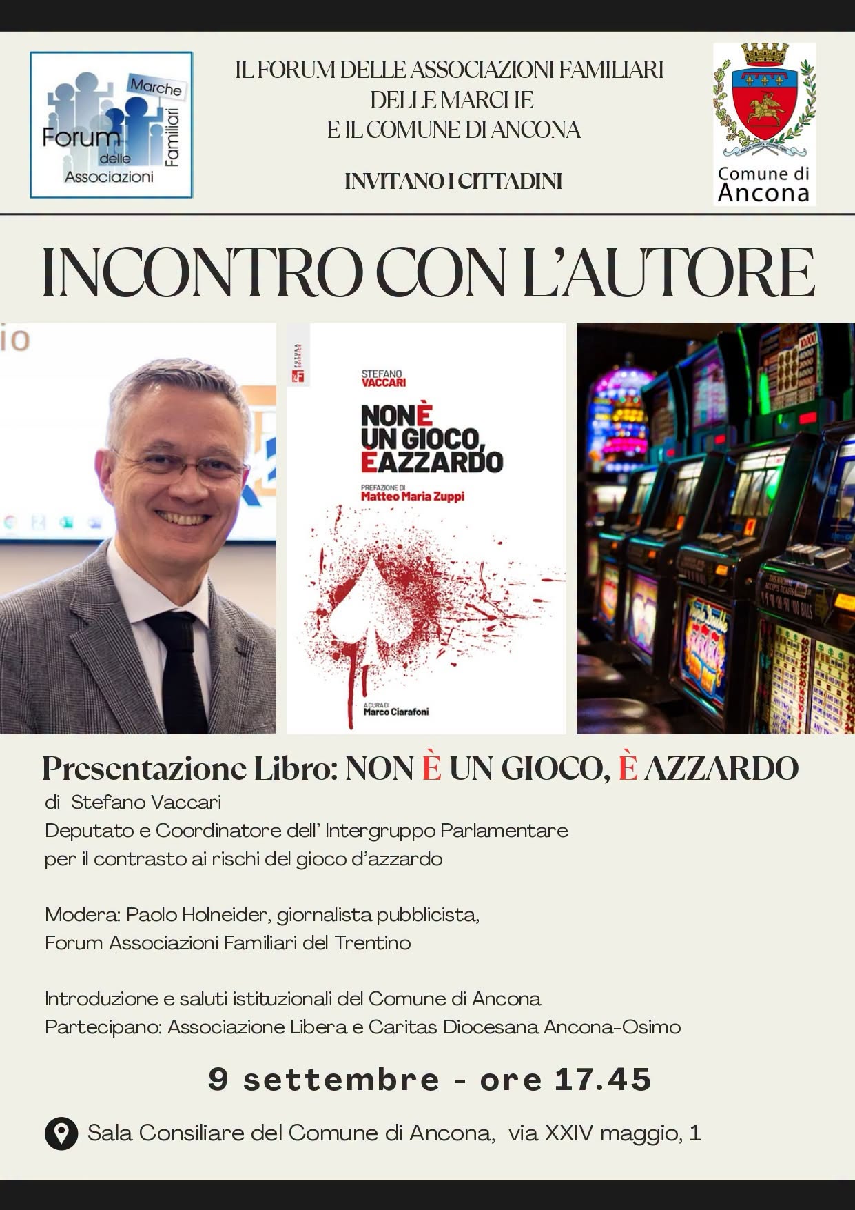 Locandina di Incontro con l'autore - Presentazione Libro: Non è un gioco, è azzardo